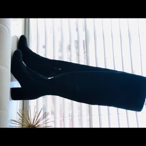 Sam Edelman Black Suede Thigh High Boots Size 7